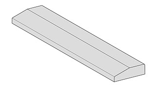 Schwellen - Schräge Schwellen mit Aufkantung