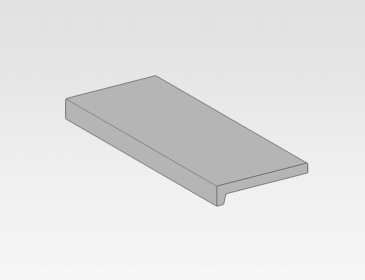 L-förmige Fensterbänke