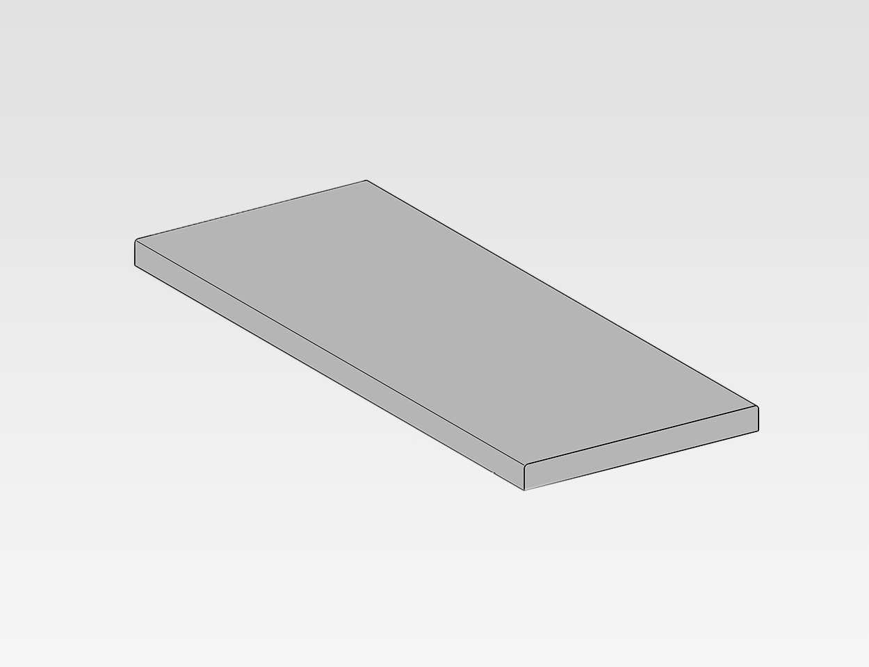 Flache Fensterbänke